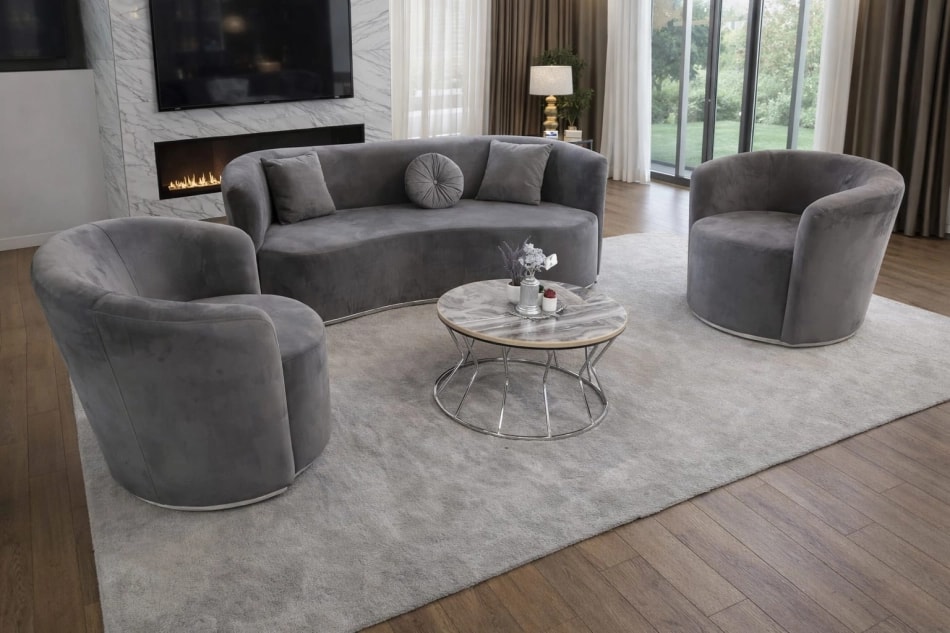 Set Canapea BEAN 3-1-1 + Pouf TPT Fixa