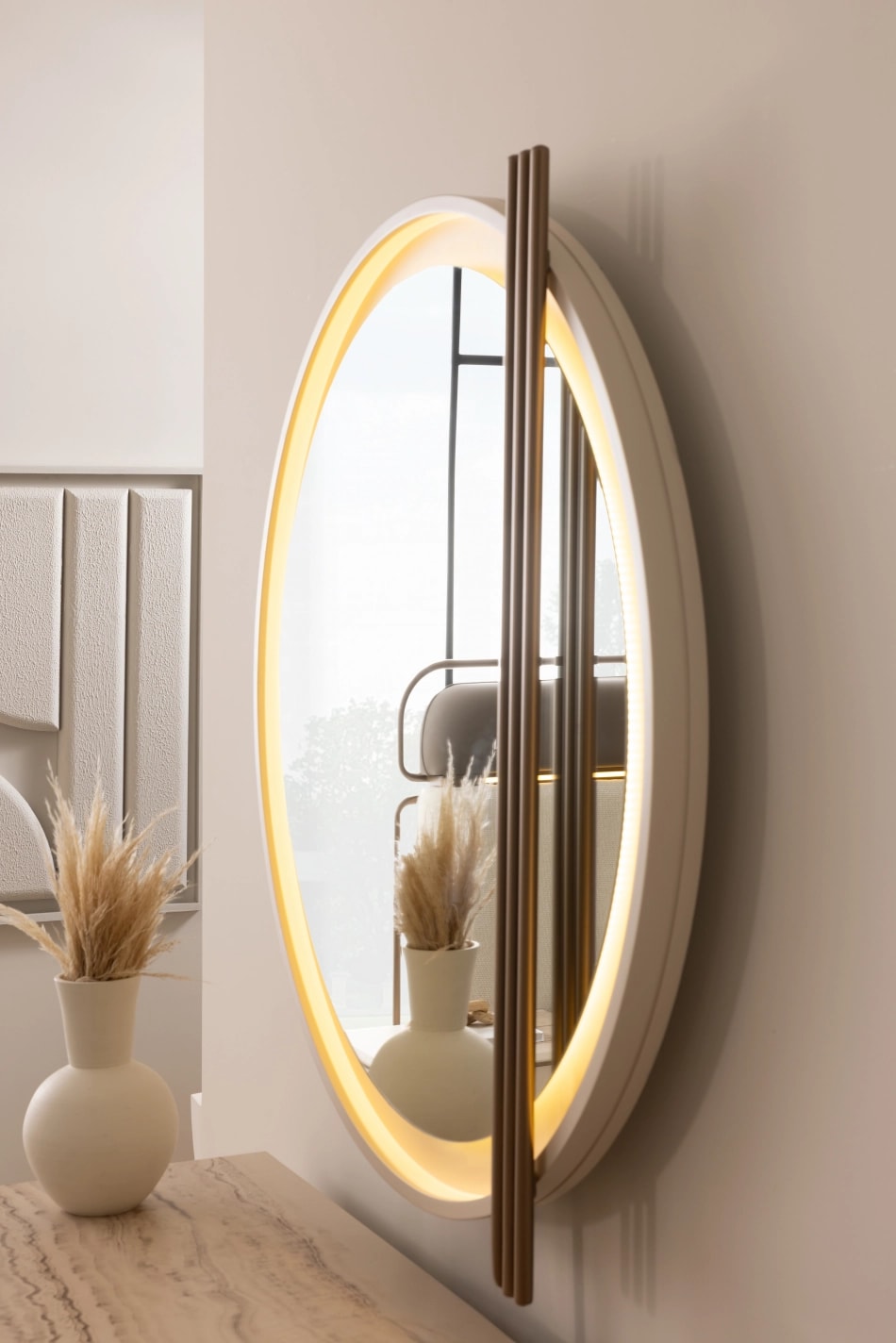 Comoda cu oglinda si pouf LOFT ID