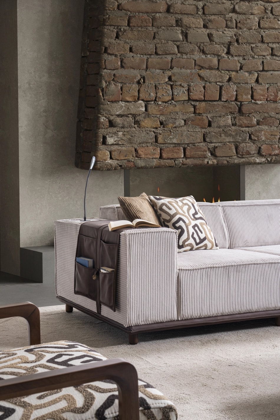 Modul stanga cu brat si lampa PUFFI CORNER TW
