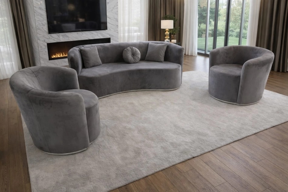 Set Canapea BEAN 3-1-1 + Pouf TPT Fixa