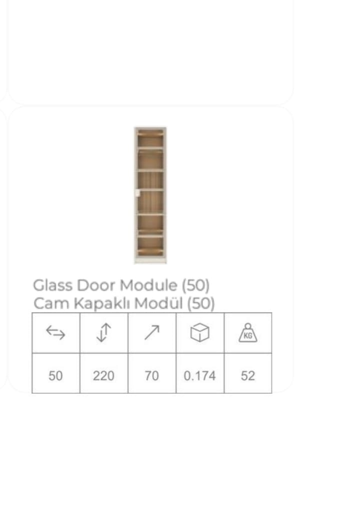 Dulap Modul 1 usa sticla SOHO MZZ