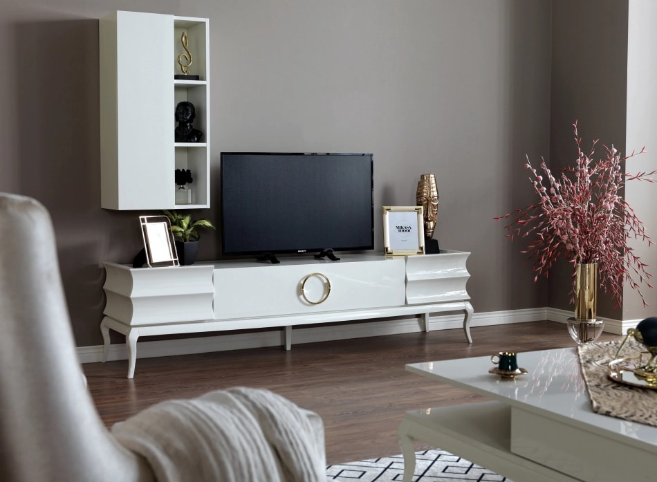 Comoda TV Bianco